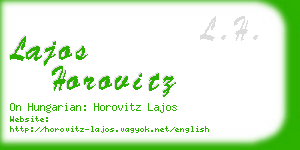 lajos horovitz business card